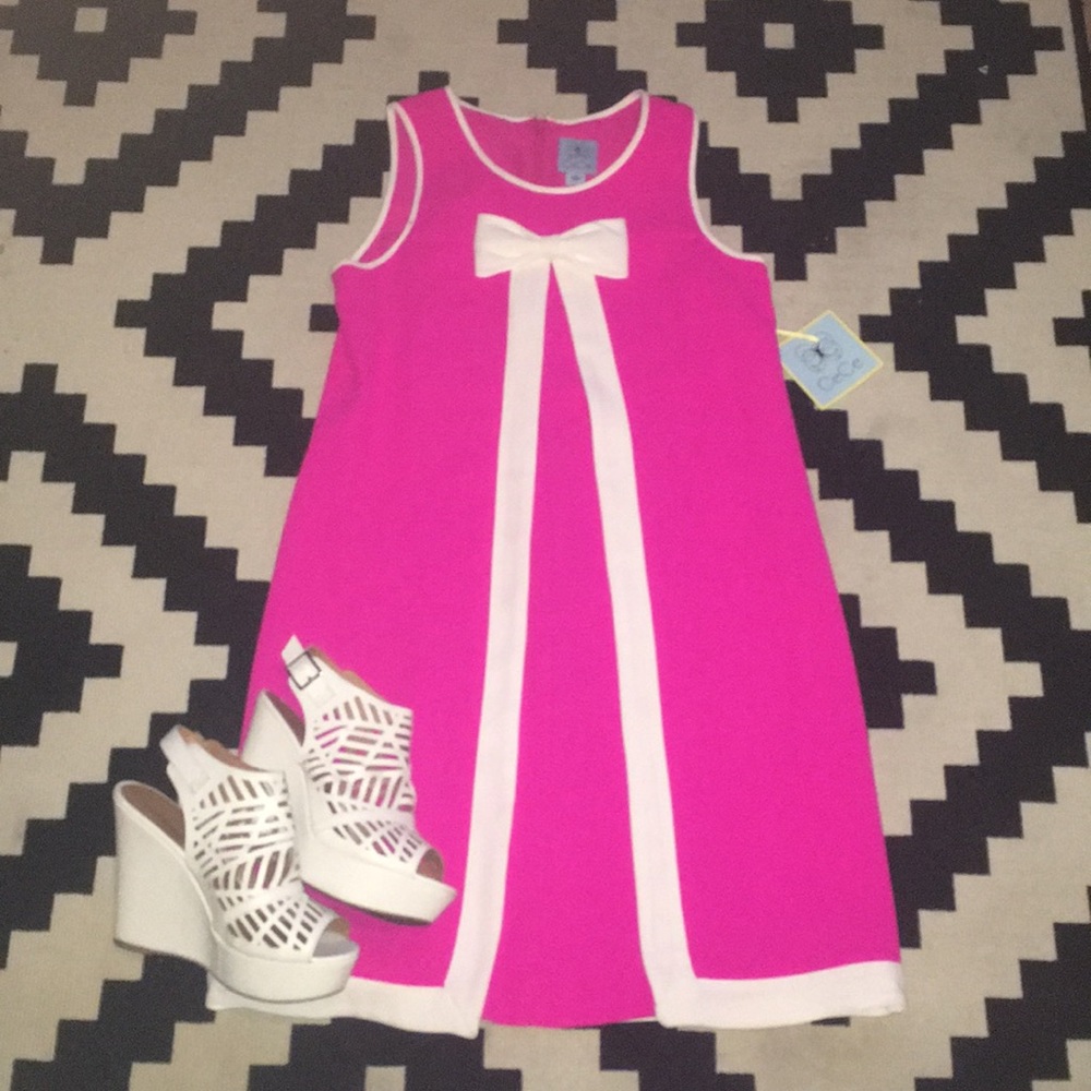 CeCe pink bow dress